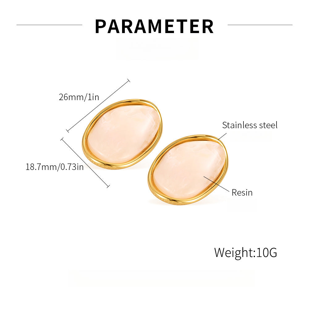 Trendy Titanium Steel Earrings - Summer Vacation Hoops