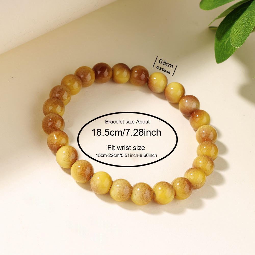 Gold-Plated Tiger Eye Stone Bracelet Jewelry for Women, Natural Stone Bracelet, Non-Fading, Brightening Effect