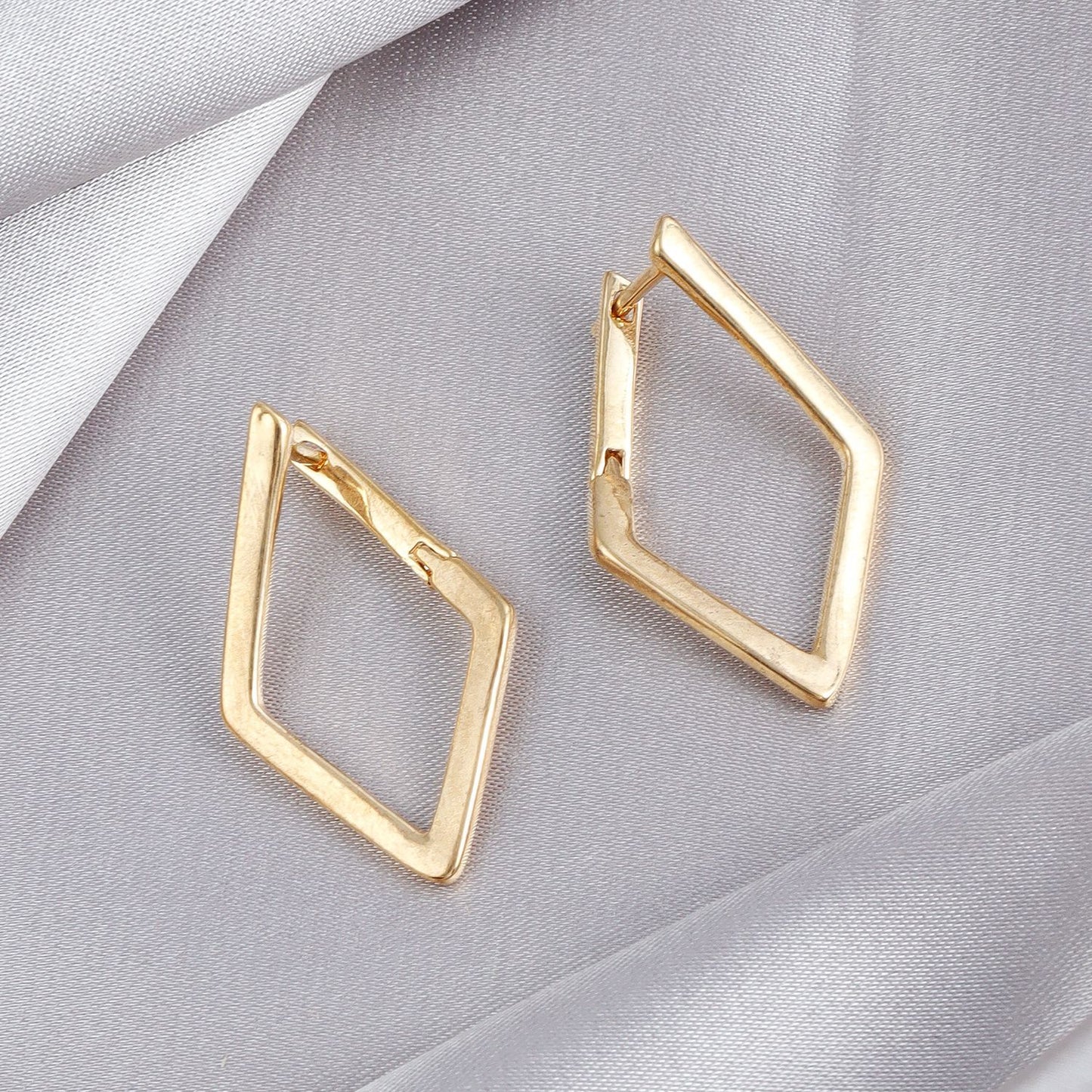 Geometric Earrings for Women Minimalist Square Studs Unique Diamond Dangle Jewelry