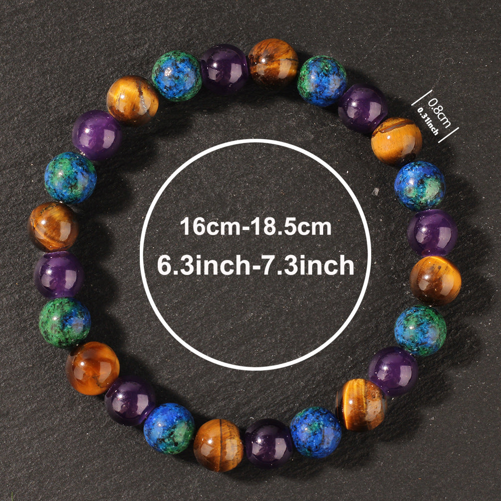 Lapis Lazuli Tiger Eye Stone Natural Stone Crystal Bracelet for Men and Women Ins Retro Style eBay Hot Selling Source