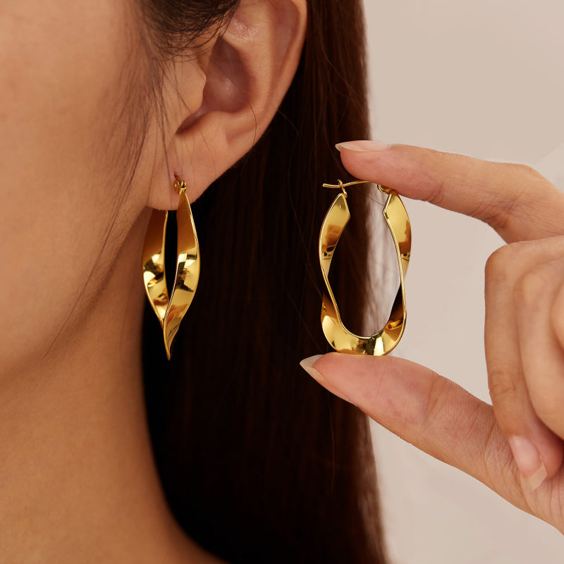 Irregular Titanium Studs - Unique Contemporary Jewelry for Trendsetters