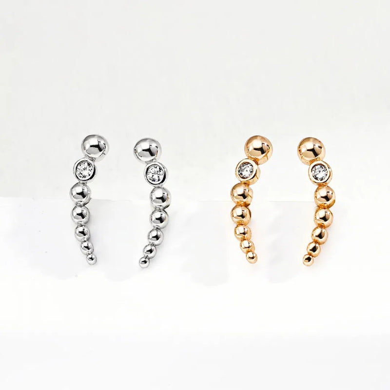 S925 Silver Earrings Retro Design Zircon Earrings