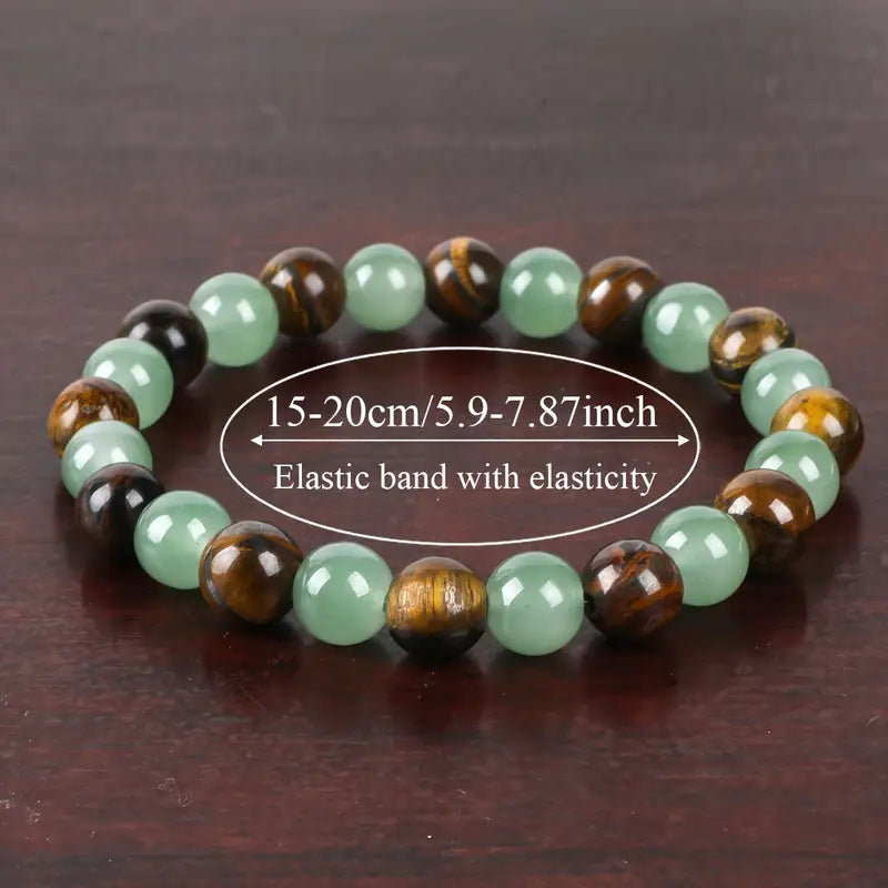 Relaxing Success Prosperity & Abundance Crystal Bracelet Natural Stone Beaded Stretch Jewelry
