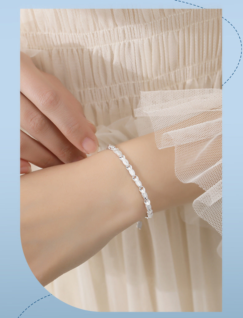 999 Pure Silver Koi Bracelet for Women | Tarnish-Resistant Gift for Her