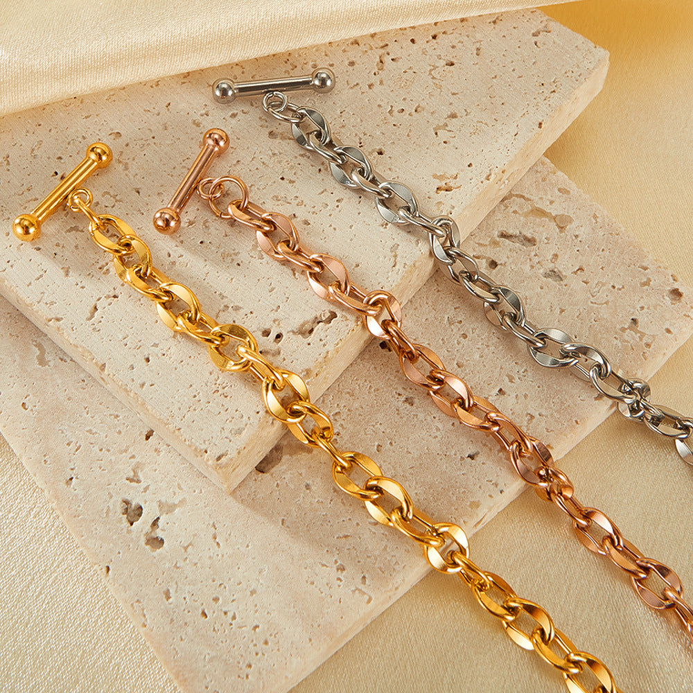 Minimalist Heart Bracelet for Women - Titanium Steel European Jewelry | Elegant Everyday Chain