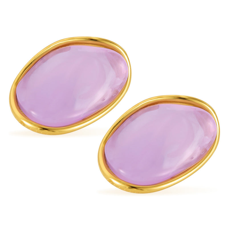 Trendy Titanium Steel Earrings - Summer Vacation Hoops