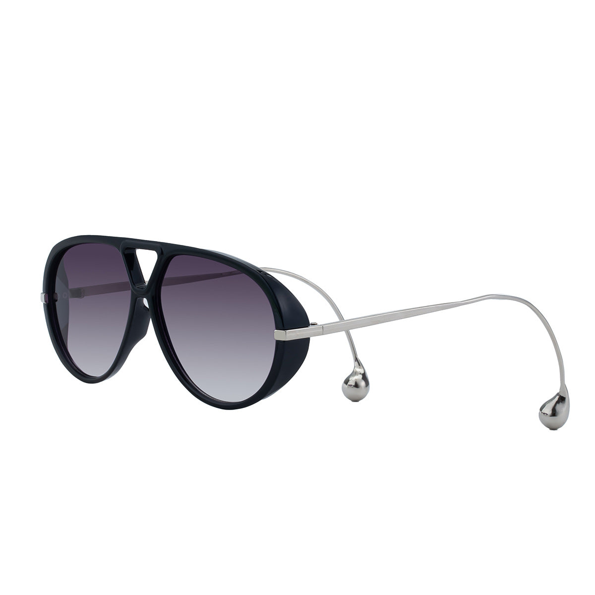 2025 New Sunglasses for Women Double Bridge Personality Frog Glasses, Sun Protection Aviator Sunglasses