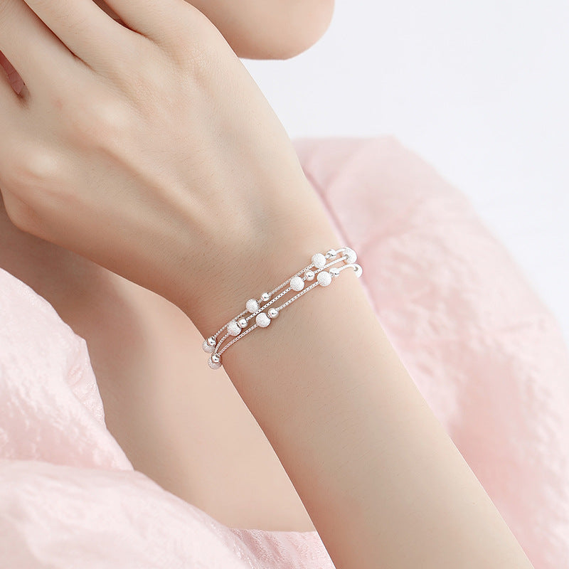 990 Pure Silver Tri-Braid Chain Bracelet | Minimalist Modern Jewelry | Zen-Inspired Dainty Gift for Women
