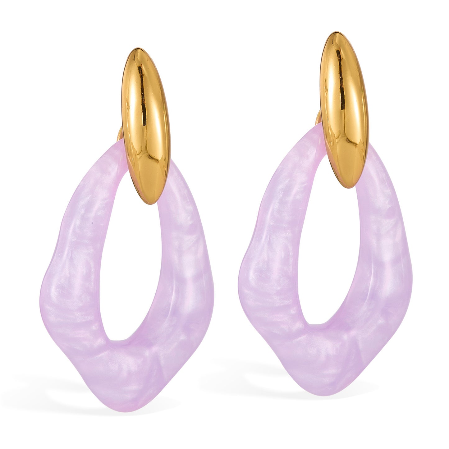 Trendy Titanium Steel Earrings - Summer Vacation Hoops