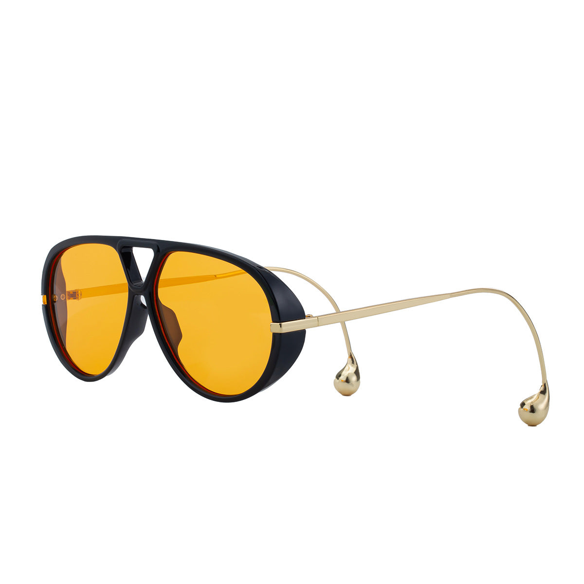 2025 New Sunglasses for Women Double Bridge Personality Frog Glasses, Sun Protection Aviator Sunglasses