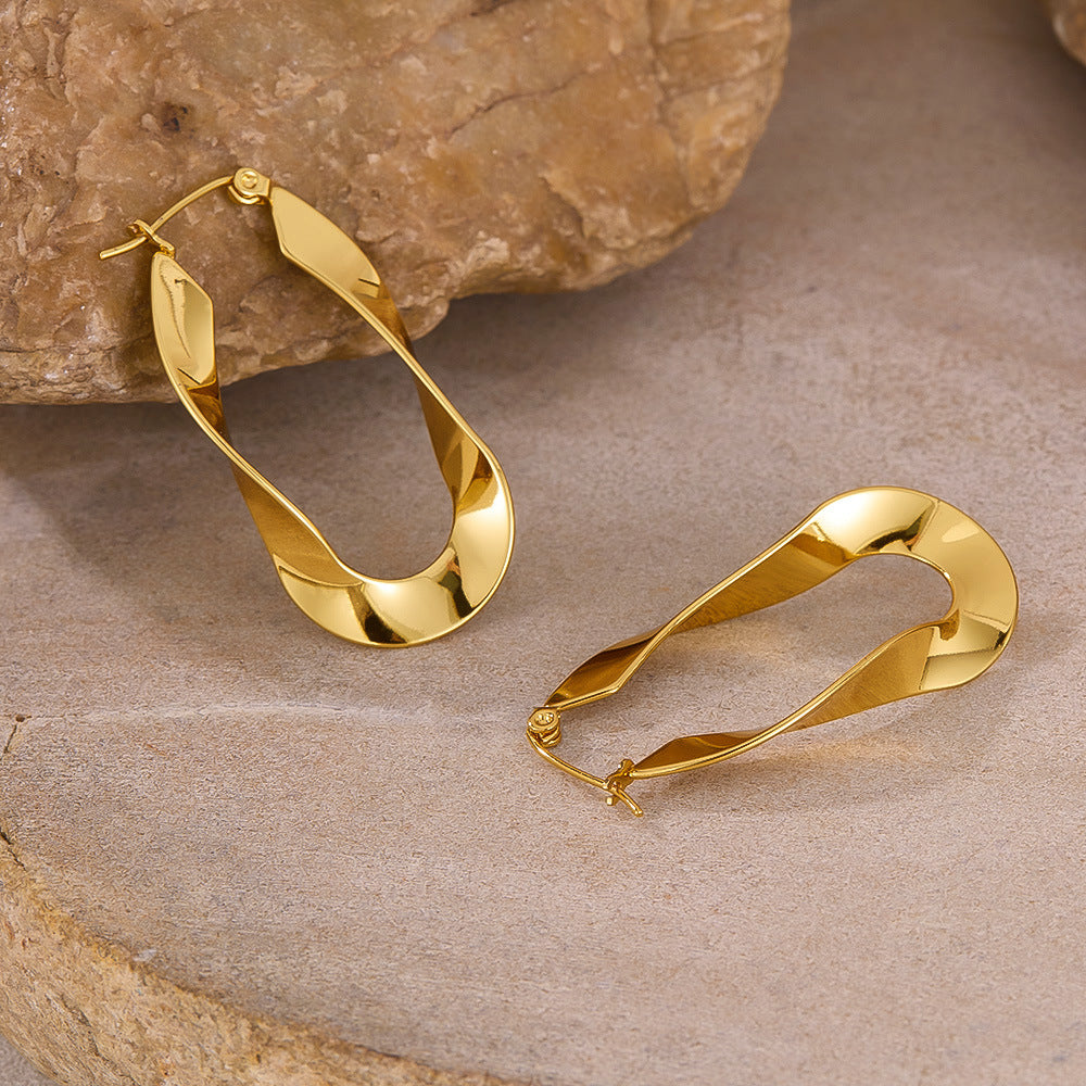 Irregular Titanium Studs - Unique Contemporary Jewelry for Trendsetters