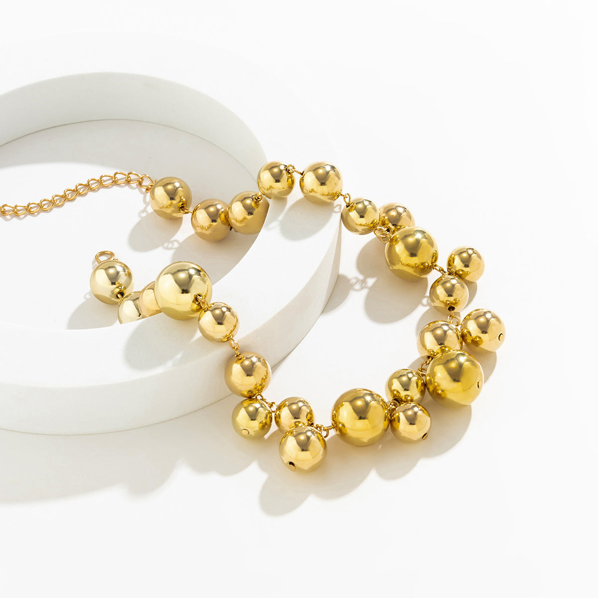Light Luxury French Retro Imitation Pearl Necklace for Women Punk Style Necklace
