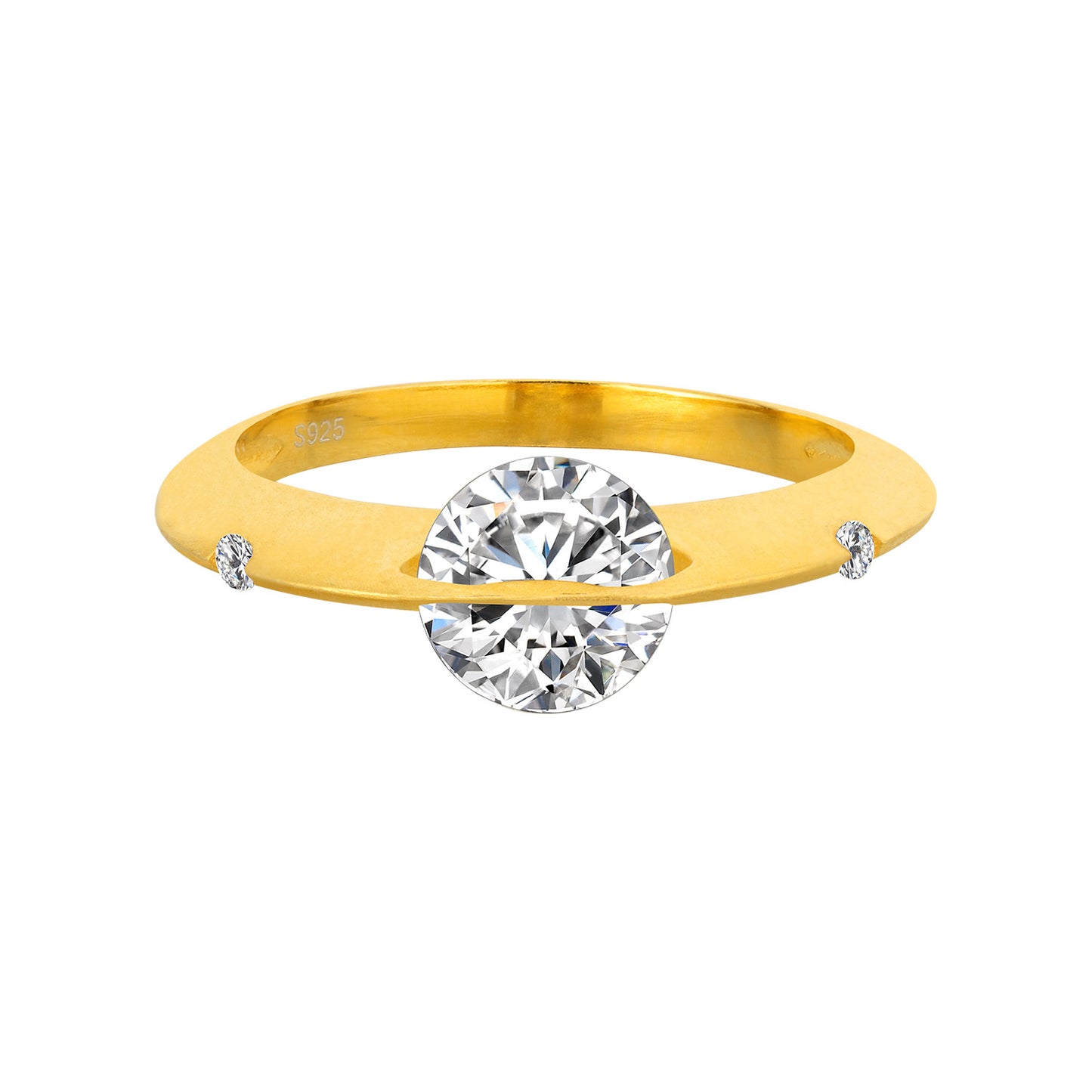 S925 Sterling Silver Matte Cosmic Star Rotatable Ring Planet Sparkling Niche Design Sivler Ring