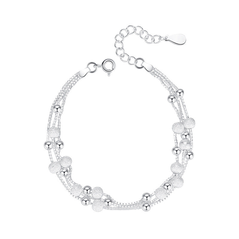 990 Pure Silver Tri-Braid Chain Bracelet | Minimalist Modern Jewelry | Zen-Inspired Dainty Gift for Women