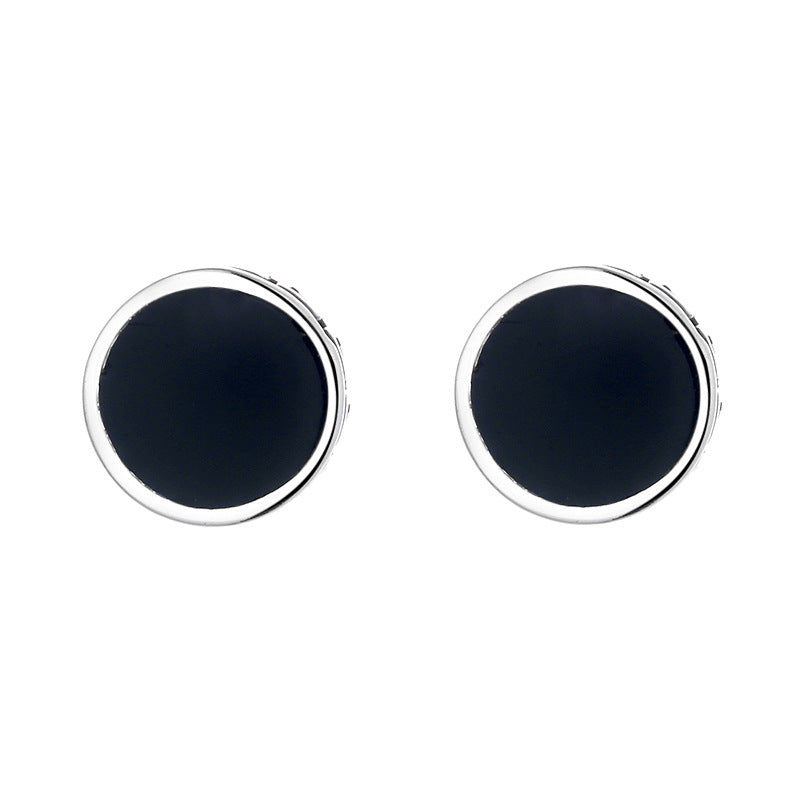 S925 Sterling Silver Stud Earrings Harajuku Style Enamel Resin Creative Pattern Stud Earrings