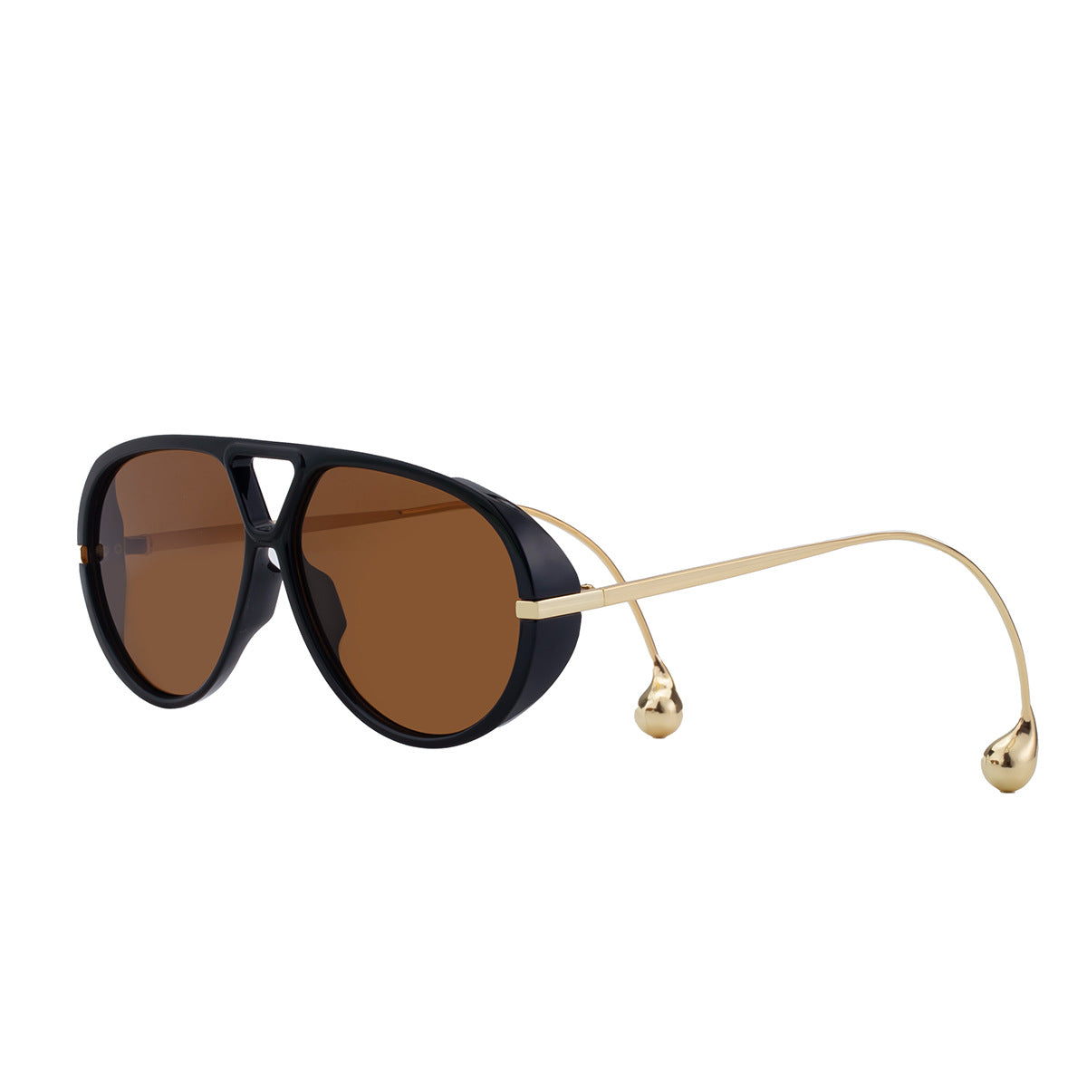 2025 New Sunglasses for Women Double Bridge Personality Frog Glasses, Sun Protection Aviator Sunglasses