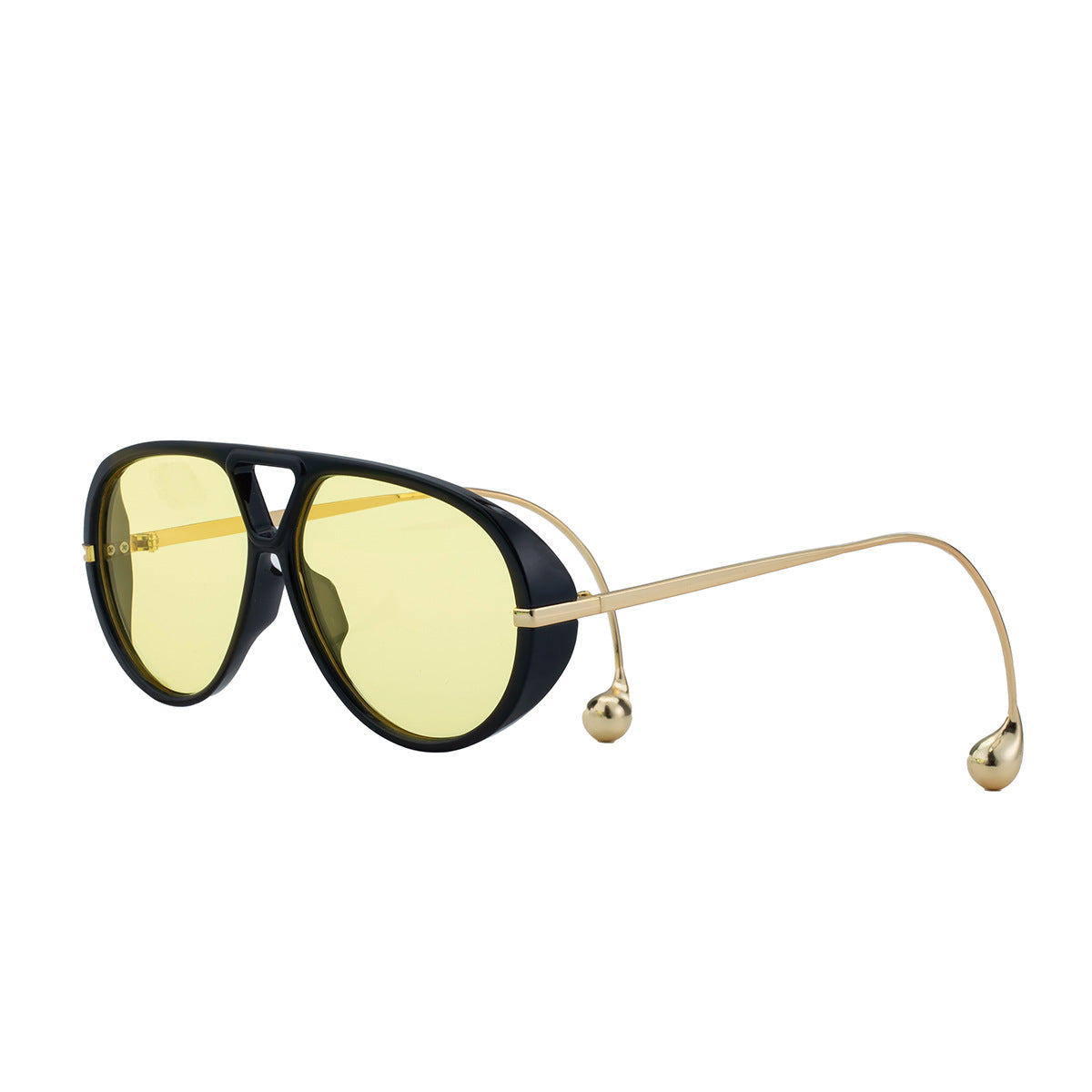 2025 New Sunglasses for Women Double Bridge Personality Frog Glasses, Sun Protection Aviator Sunglasses