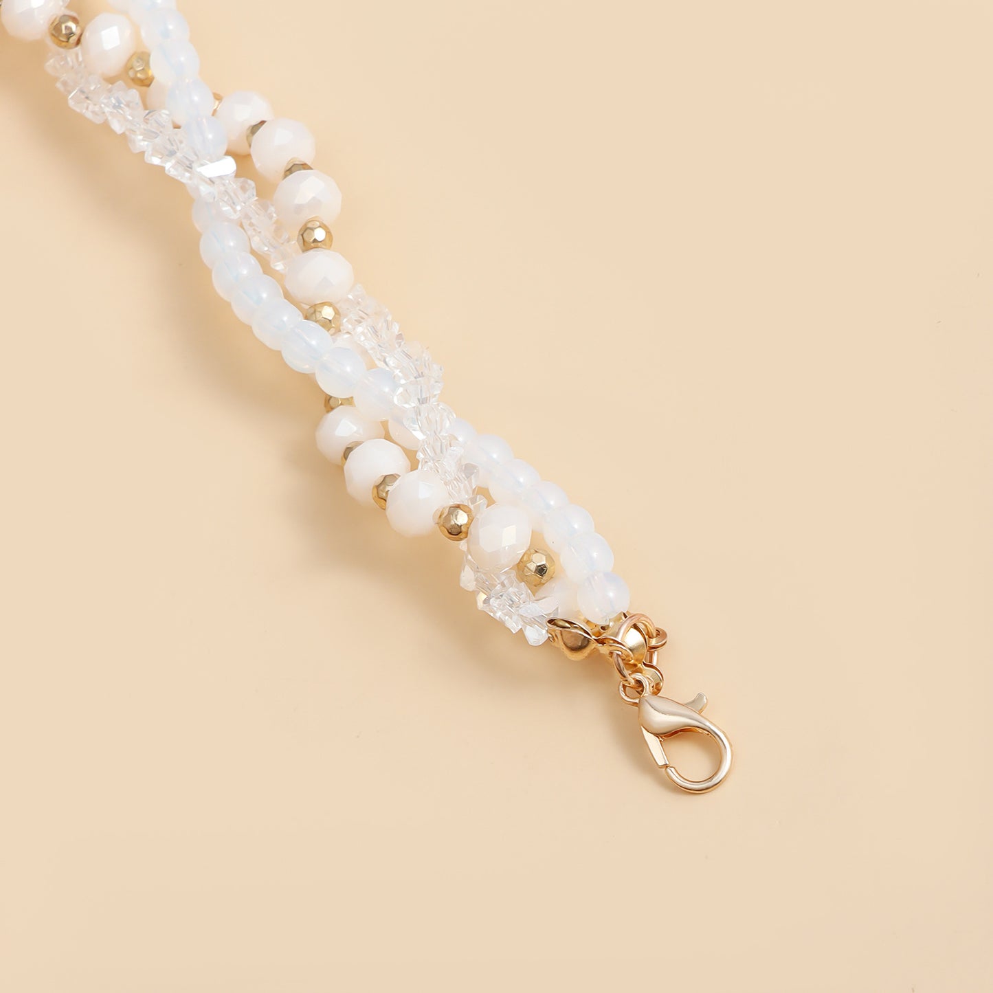 Glass Crystal Heart Pendant Necklace - Multi-Layer Fringe Choker for Women | Luxe Boho Layered Chain