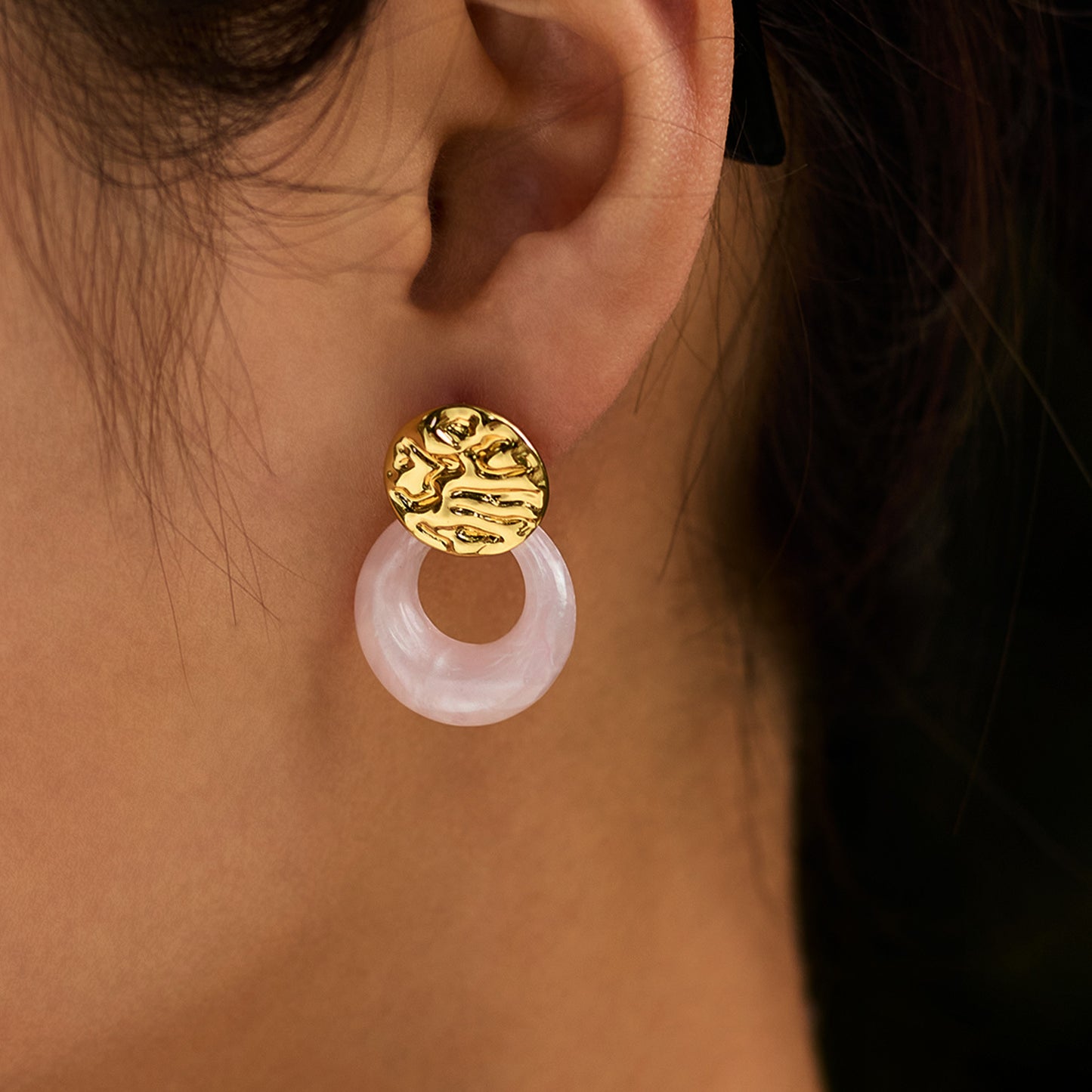 Trendy Titanium Steel Earrings - Summer Vacation Hoops