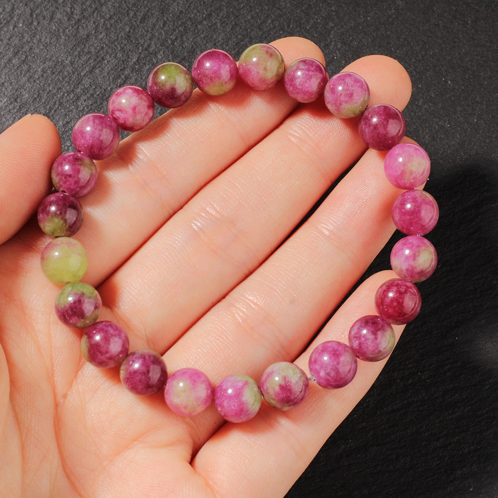 Natural Stone Crystal Bracelet Pink Tourmaline for Love