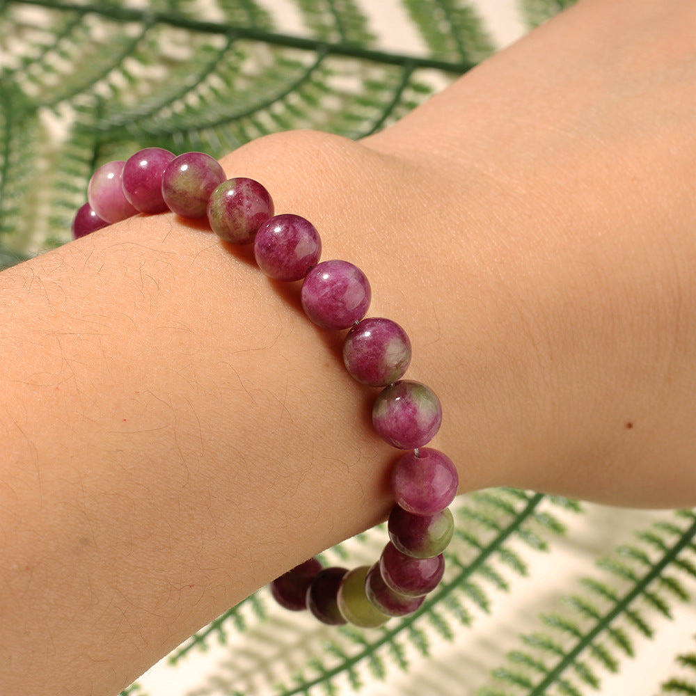 Natural Stone Crystal Bracelet Pink Tourmaline for Love