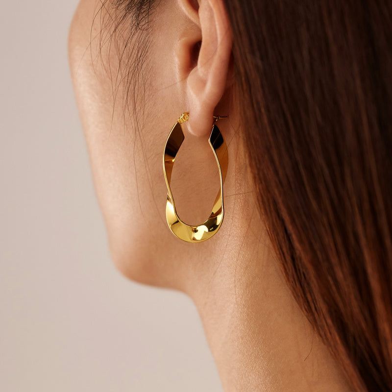 Irregular Titanium Studs - Unique Contemporary Jewelry for Trendsetters