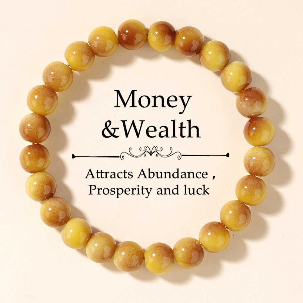 Gold-Plated Tiger Eye Stone Bracelet Jewelry for Women, Natural Stone Bracelet, Non-Fading, Brightening Effect
