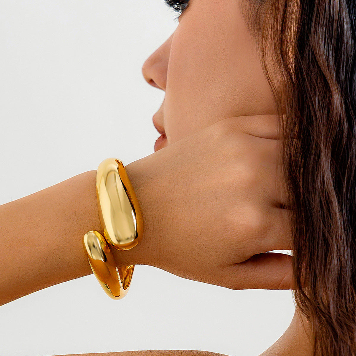Hand Accessories Round Metal Glossy Water Drop Bracelet Niche Fashion Bracelet