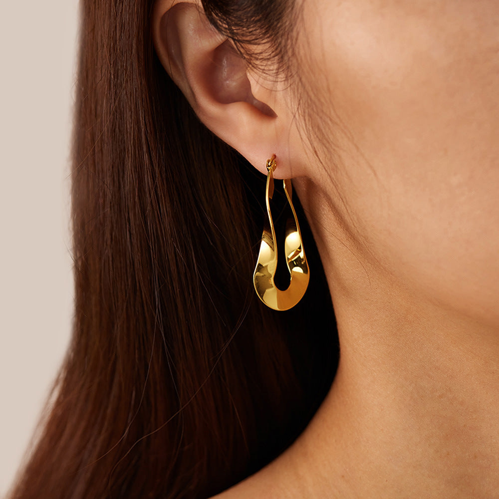 Irregular Titanium Studs - Unique Contemporary Jewelry for Trendsetters