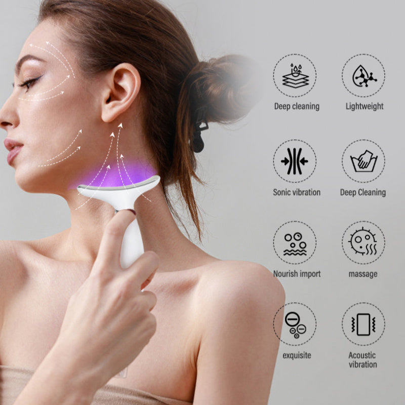 Neck Beauty Device 7 Colors Light Beauty Device Lifting Firming Face Neck Multi-Functional Massager Reducing Neck Wrinkles