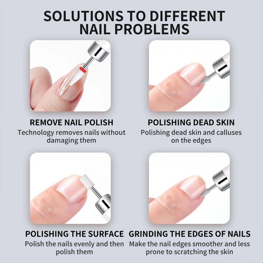 Hot-Selling Beauty Device Non-Heating Nail Drill Electric Nail Polish Remover Nail Art Tool Nail Grinder
