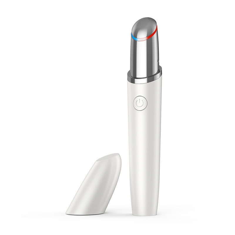 Beauty Device New Electric Eye Massager for Reducing Eye Wrinkles and Bags, Blue and Red Light Therapy Eye Cream Applicator, Lip Massager Eye Massager