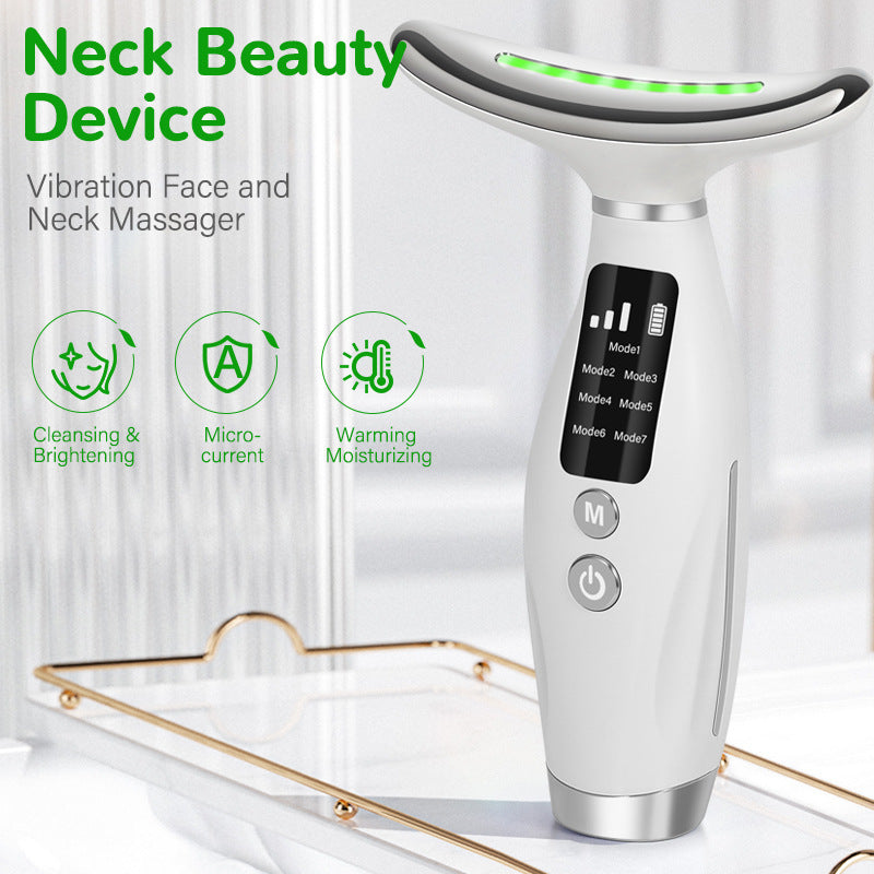 Neck Beauty Device 7 Colors Light Beauty Device Lifting Firming Face Neck Multi-Functional Massager Reducing Neck Wrinkles