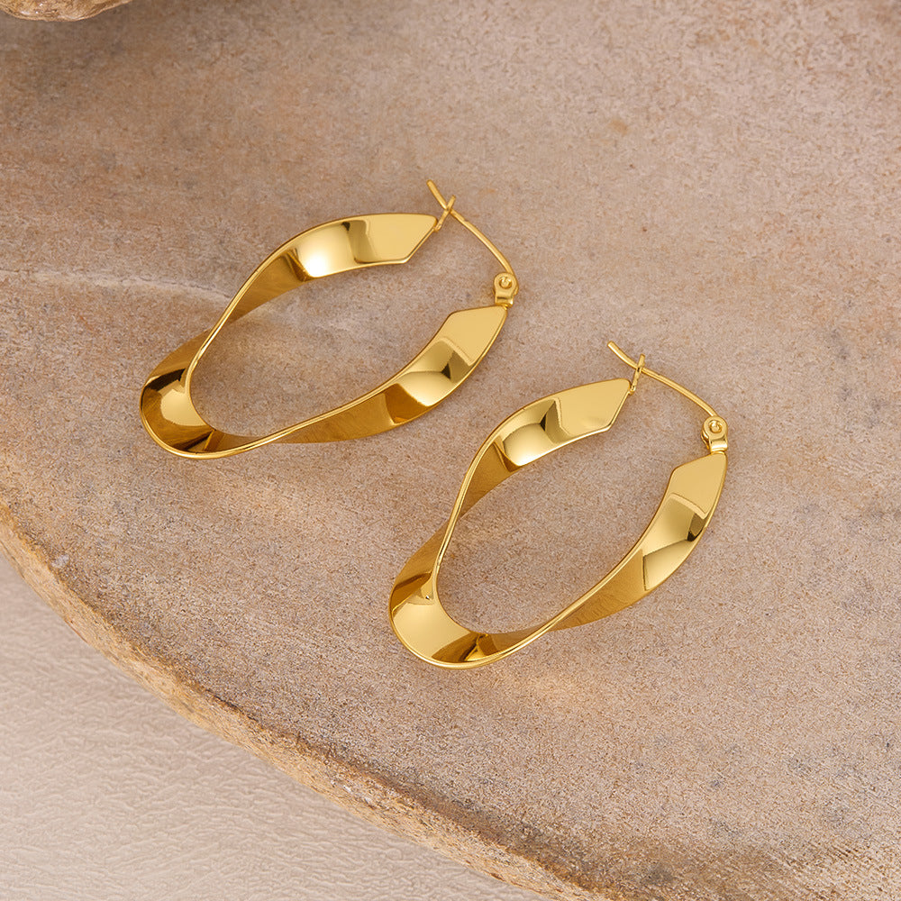 Irregular Titanium Studs - Unique Contemporary Jewelry for Trendsetters