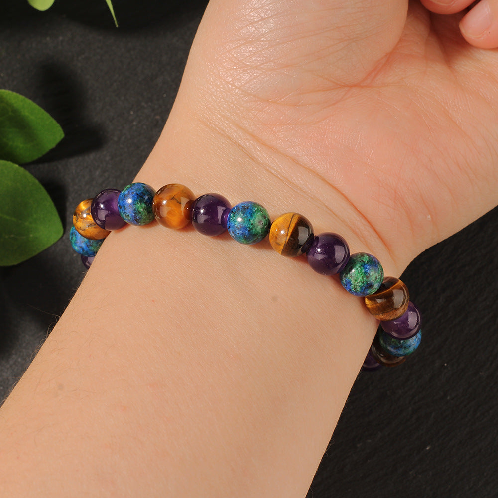 Lapis Lazuli Tiger Eye Stone Natural Stone Crystal Bracelet for Men and Women Ins Retro Style eBay Hot Selling Source