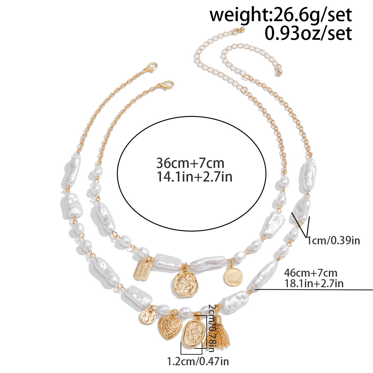 French-Inspired Pearl Beaded Necklace Dainty Layering Chain Y2K Jewelry for Women