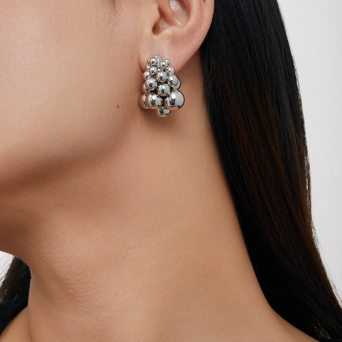 18K Gold Plated Ball Drop Earrings - Y2K Chunky Hoop Earrings for Women | Luxury Minimalist Ear Jewelry