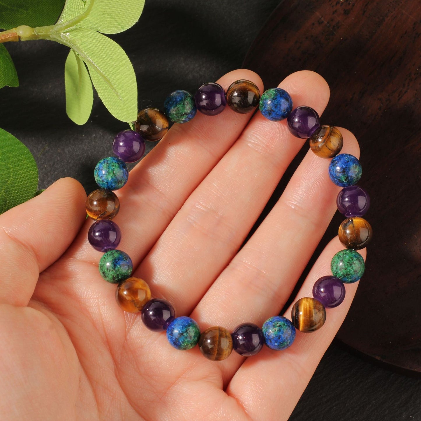 Lapis Lazuli Tiger Eye Stone Natural Stone Crystal Bracelet for Men and Women Ins Retro Style eBay Hot Selling Source