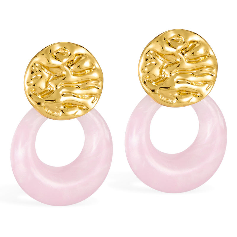 Trendy Titanium Steel Earrings - Summer Vacation Hoops