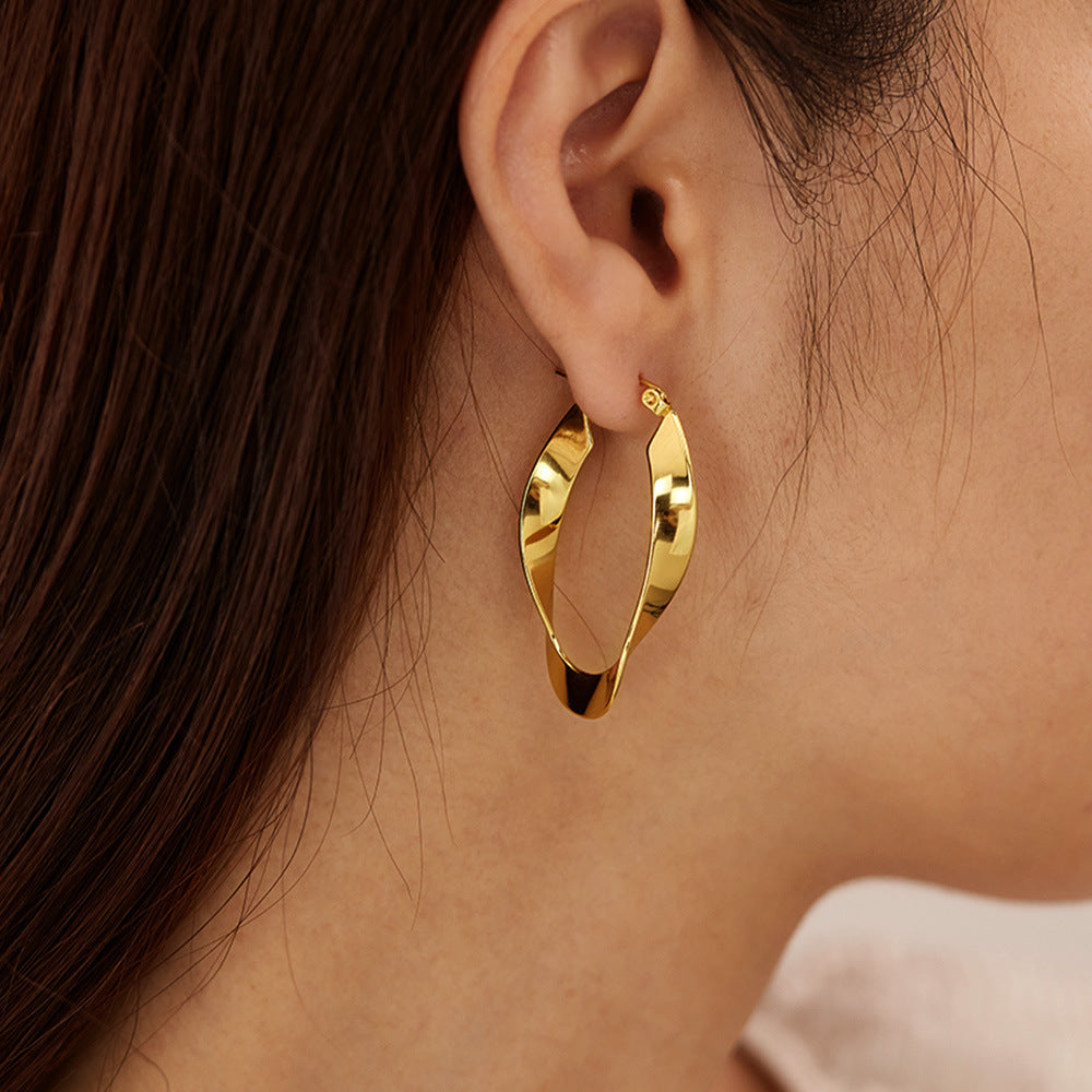 Irregular Titanium Studs - Unique Contemporary Jewelry for Trendsetters