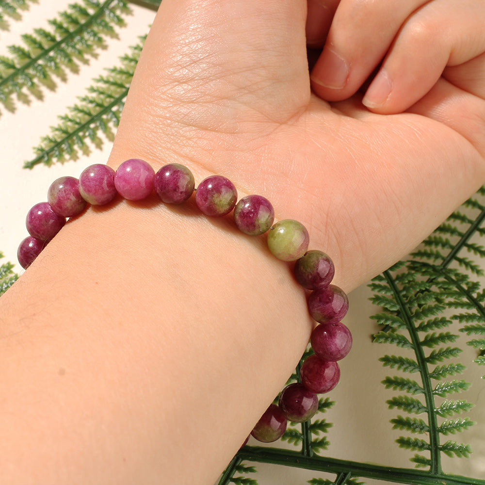Natural Stone Crystal Bracelet Pink Tourmaline for Love