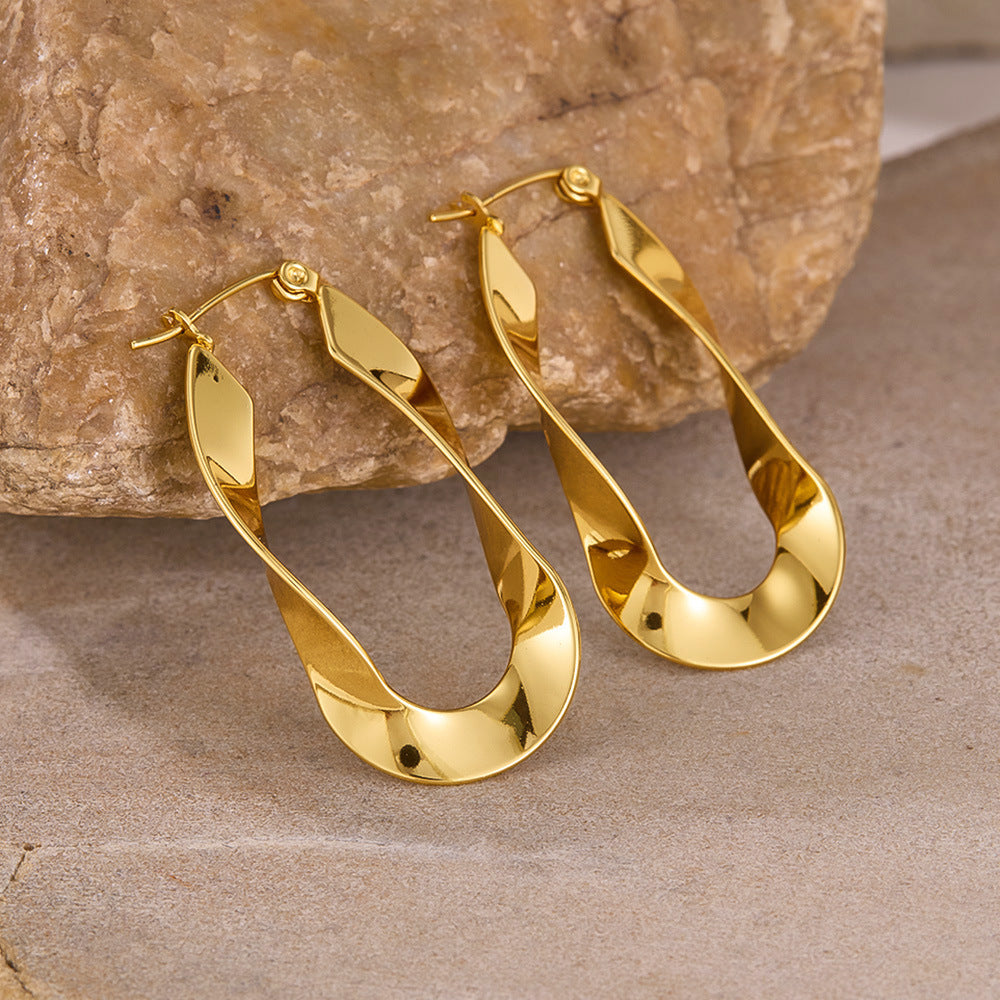 Irregular Titanium Studs - Unique Contemporary Jewelry for Trendsetters