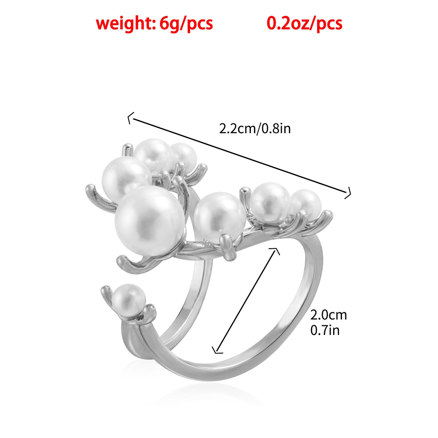 French Style Adjustable Pearl Joint Ring - Dainty Minimalist Openable Ring for Women | Luxury Gold Pearl Jewelry