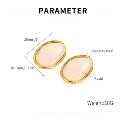 Trendy Titanium Steel Earrings - Summer Vacation Hoops