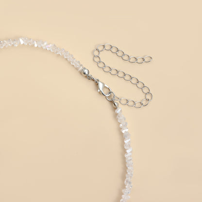 Double Chain Love Pendant Necklace - Cubic Zirconia Fringe Collarbone Choker | Ins Luxe Crystal Jewelry for Women