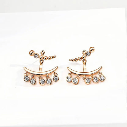 S925 Silver Earrings Retro Design Zircon Earrings