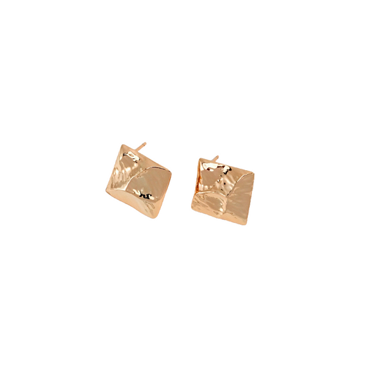 Retro Square S925 Sterling Silver Stud Earrings
