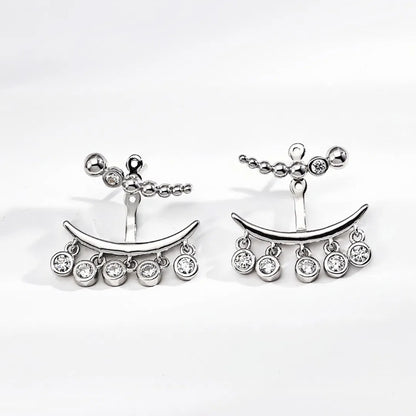 S925 Silver Earrings Retro Design Zircon Earrings