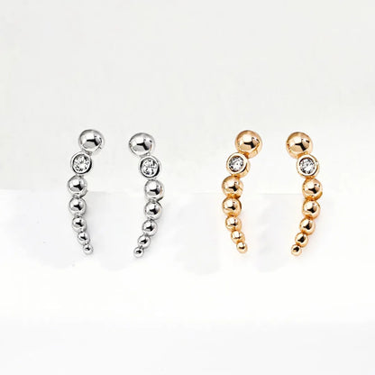 S925 Silver Earrings Retro Design Zircon Earrings