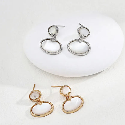 Handmade S925 Sterling Silver Earrings with Natural Shell